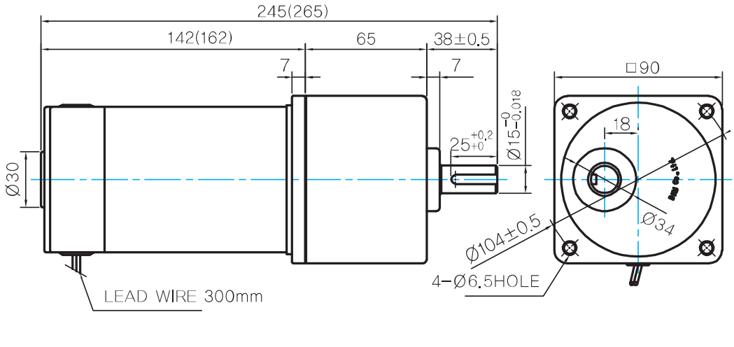 Motorreductor profesional 120W, 25 rpm, 120:1, 90VDC