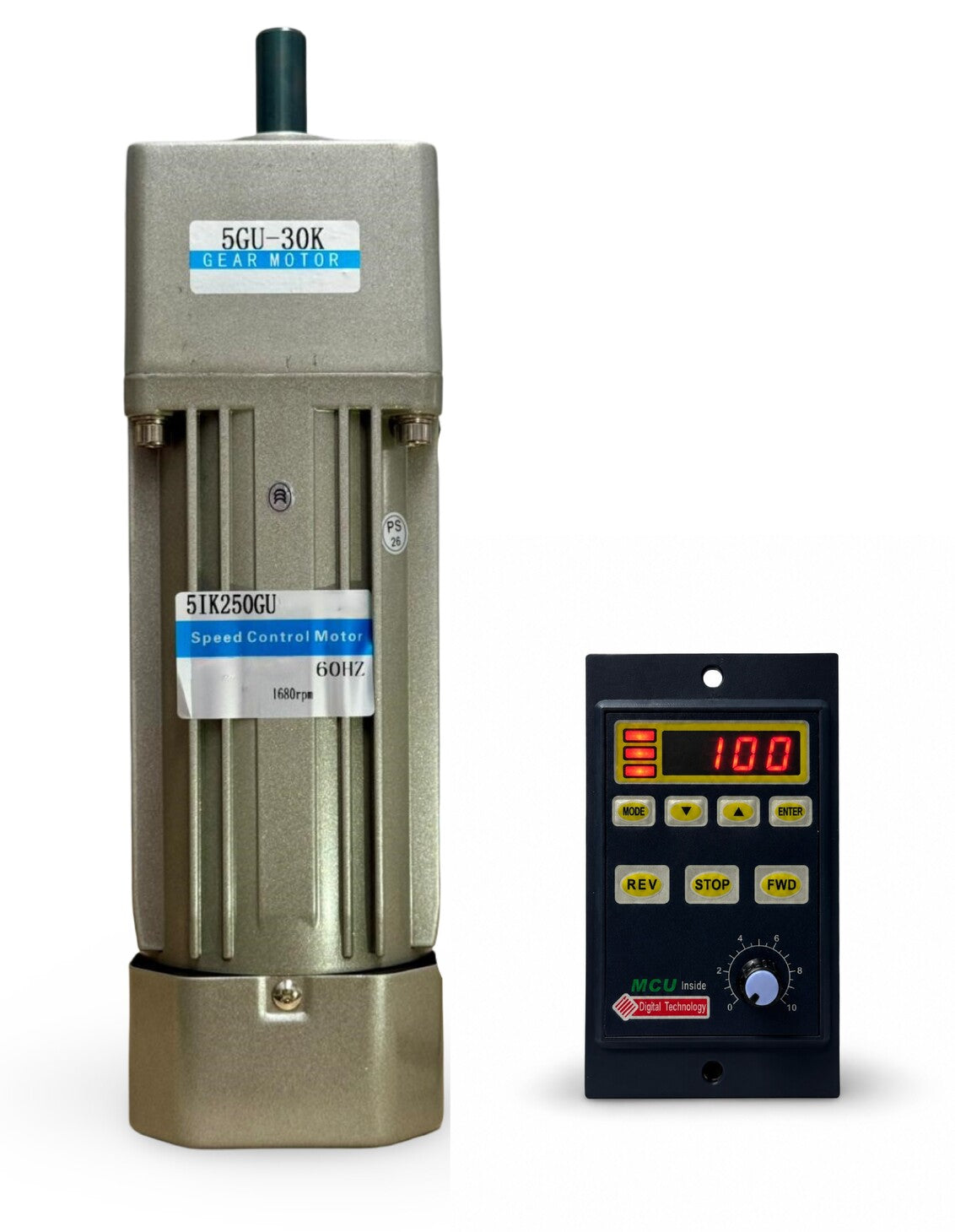 Motorreductor + control velocidad 370W, 110v, 6rpm