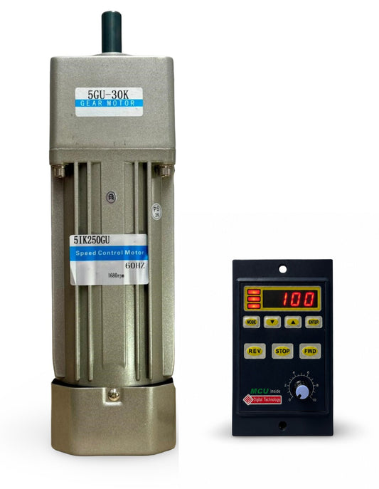 Motorreductor + control velocidad 370W, 110v, 112rpm