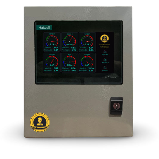 Amperimetro multicargas inteligente registrador hasta 48 mediciones