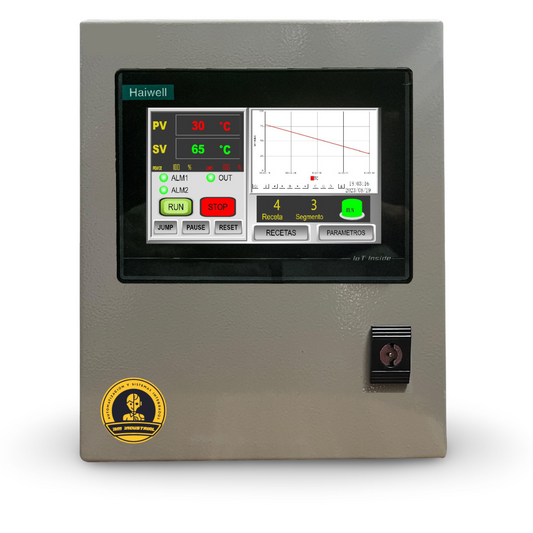Control y registrador temperatura por rampas con app/wifi y exporta Excel