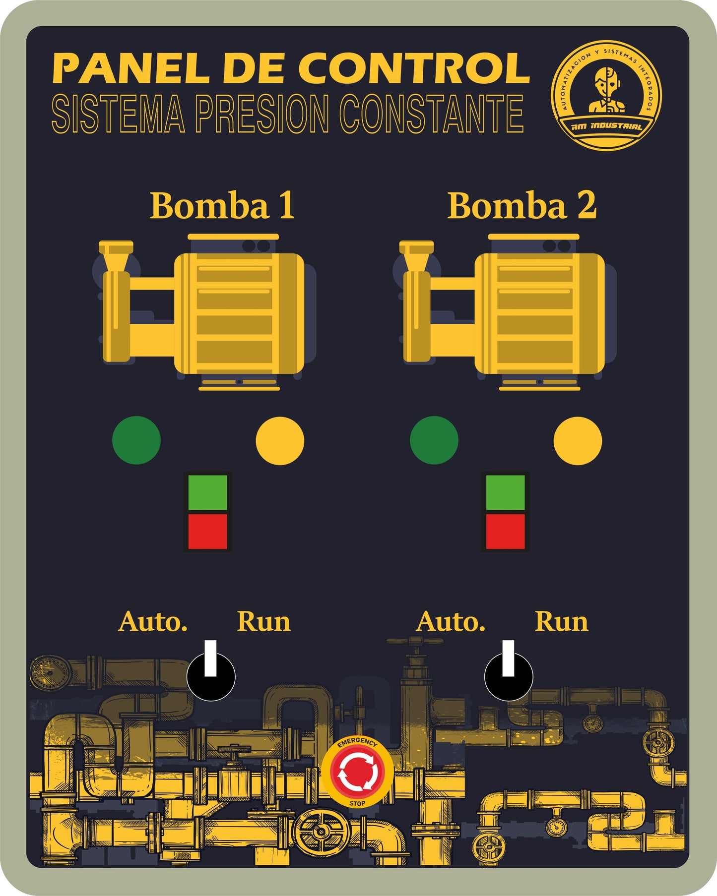 Sistema de presión constante para bombas 5HP 220v